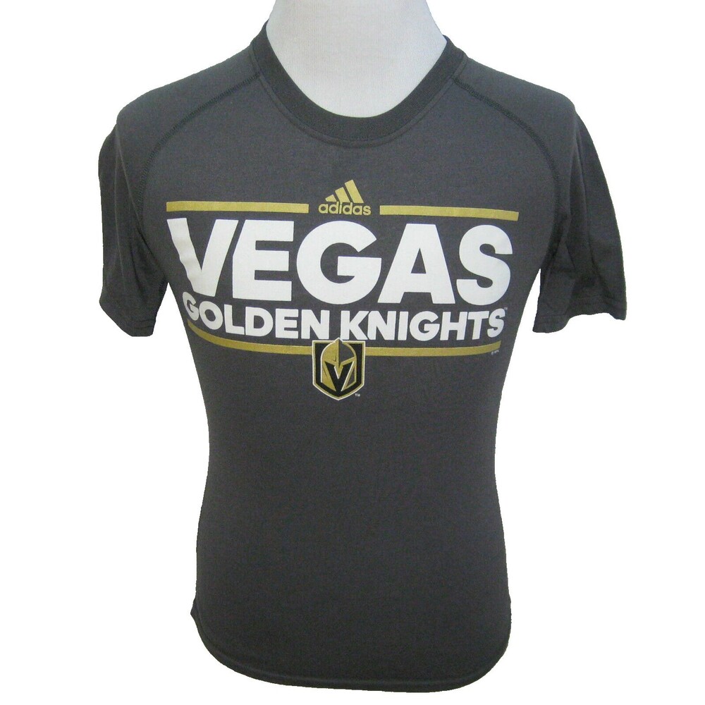 LAS VEGAS KNIGHT Men's (Size Small) Gray Adidas Short Sleeve NHL Hockey T-Shirt
